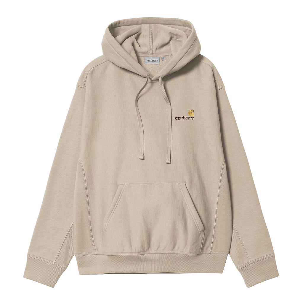 Carhartt WIP Hooded American Script Sweat Hoodie - Fleur De Sel - front