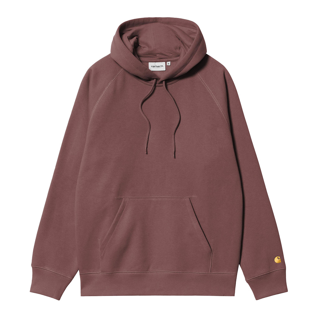 Carhartt WIP Hooded Chase Sweat -  Dusky Pink / Gold - front