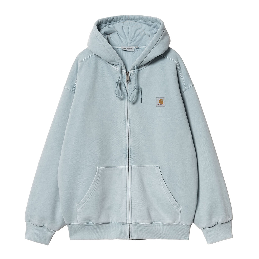 Carhartt WIP Hooded Vista Jacket Hoodie - Dusty Ice garment dyed - front