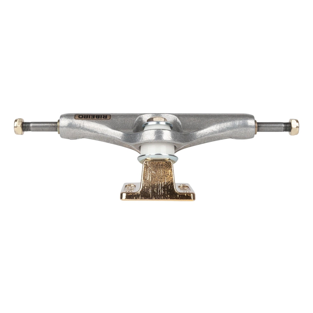 Independent Trucks 144 Carlos Rieberio Mid Trucks - Polished Silver / Gold