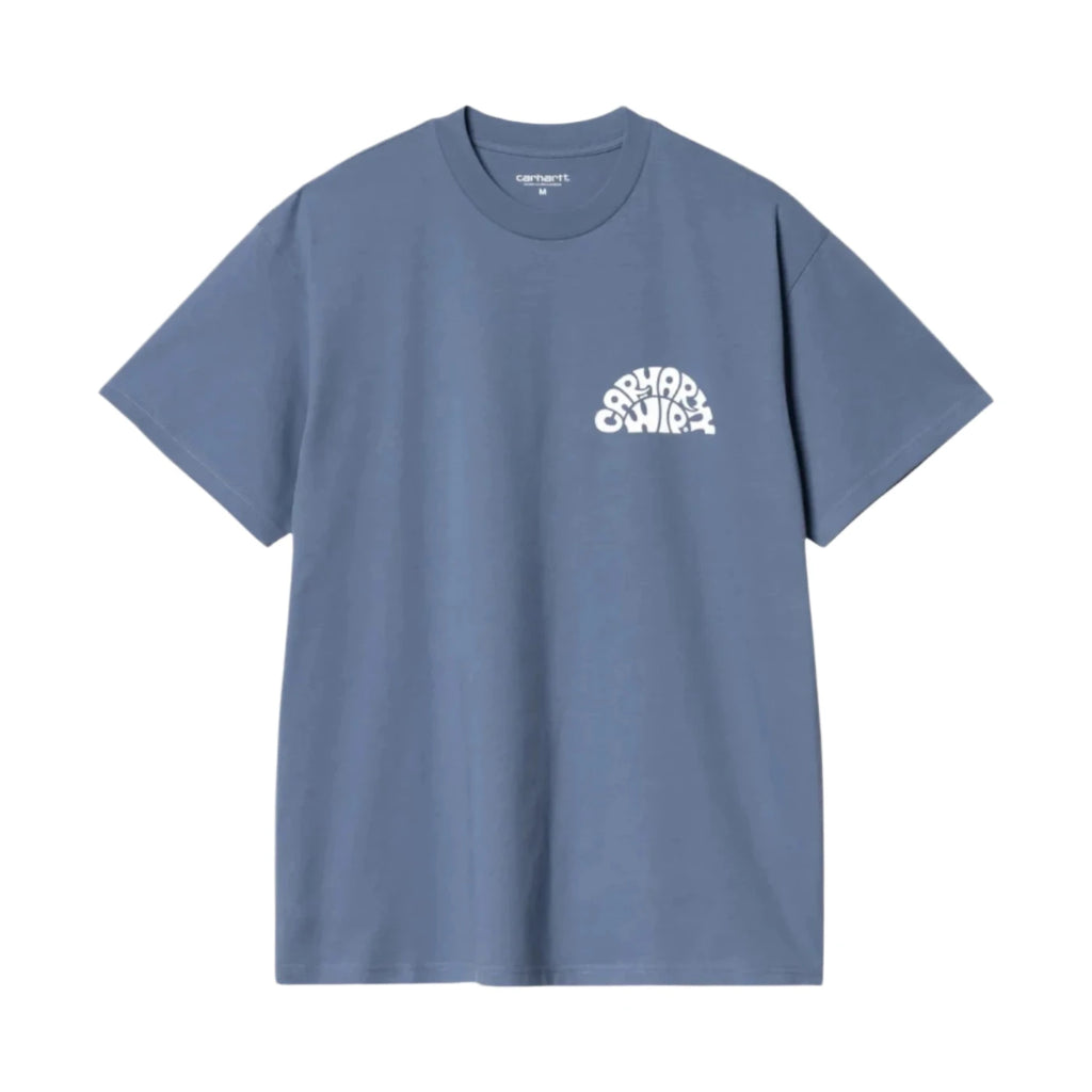 Carhartt WIP Jazzy T Shirt - Blue Iris /  White - front