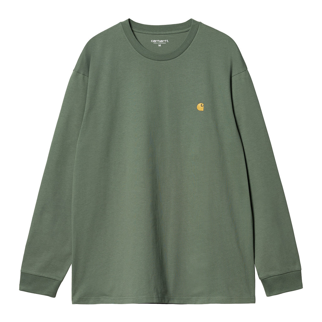Carhartt WIP L/S Chase T Shirt - Duck Green / Gold