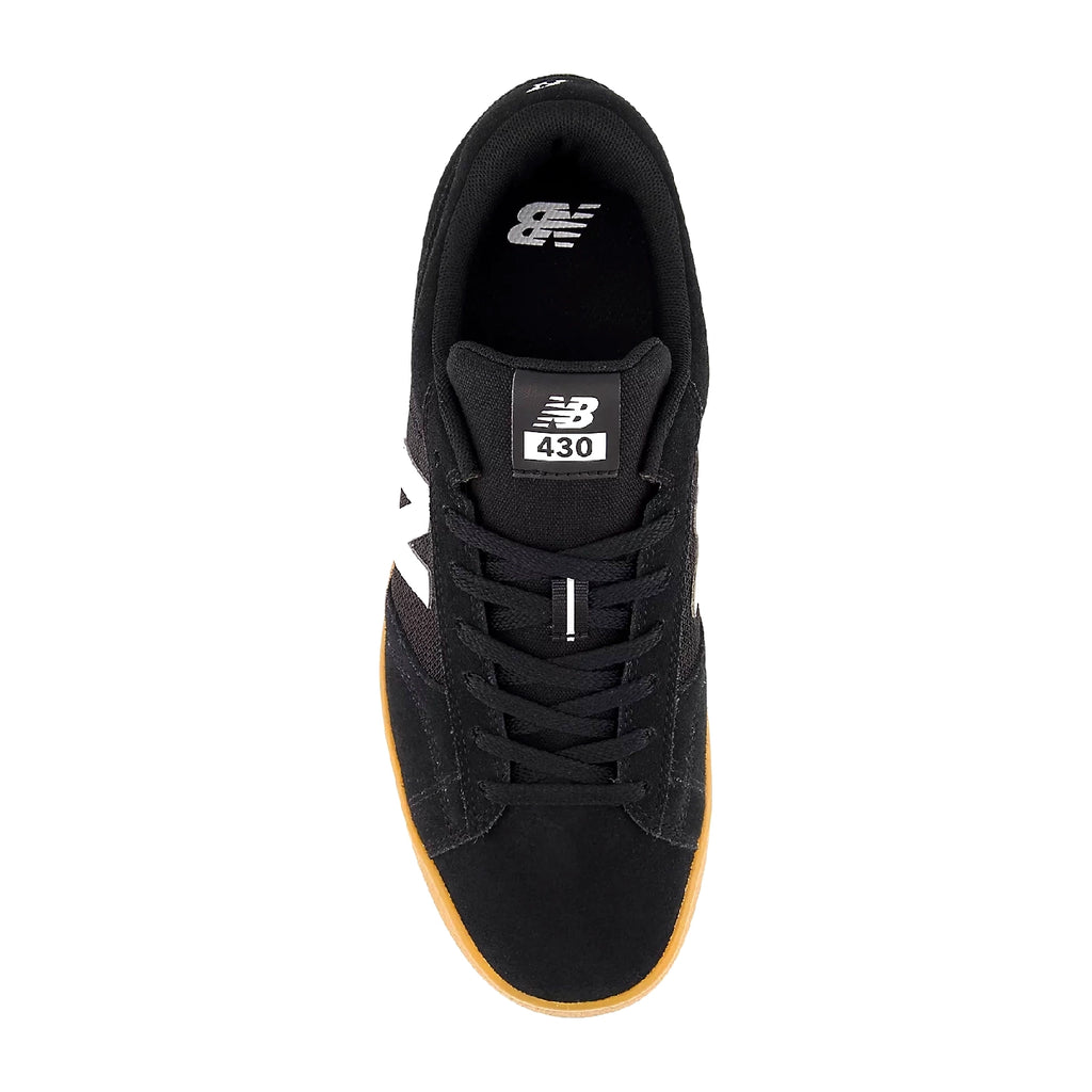 New Balance Numeric NM430 Shoes - Black / White - top