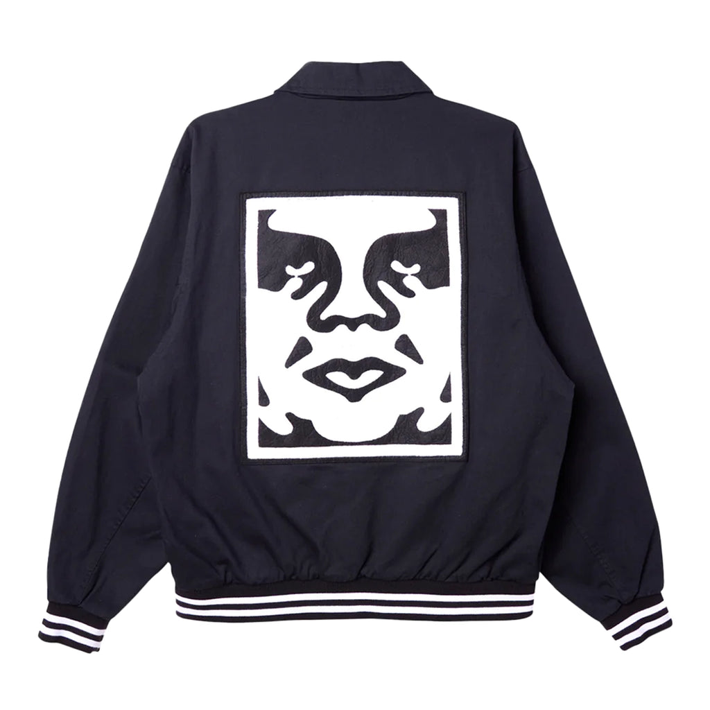 Obey Icon Face Varsity Jacket - Black