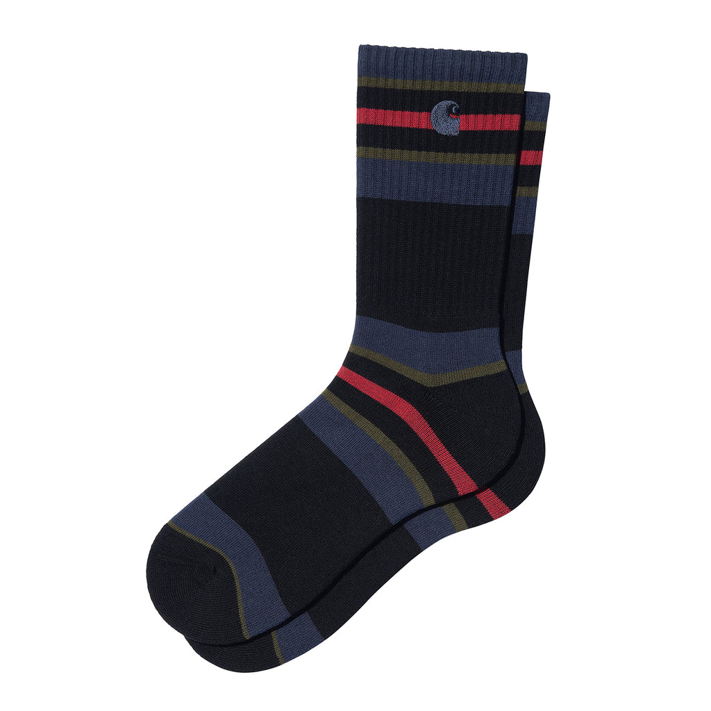 Carhartt WIP Oregon Socks - Starco Stripe / Black