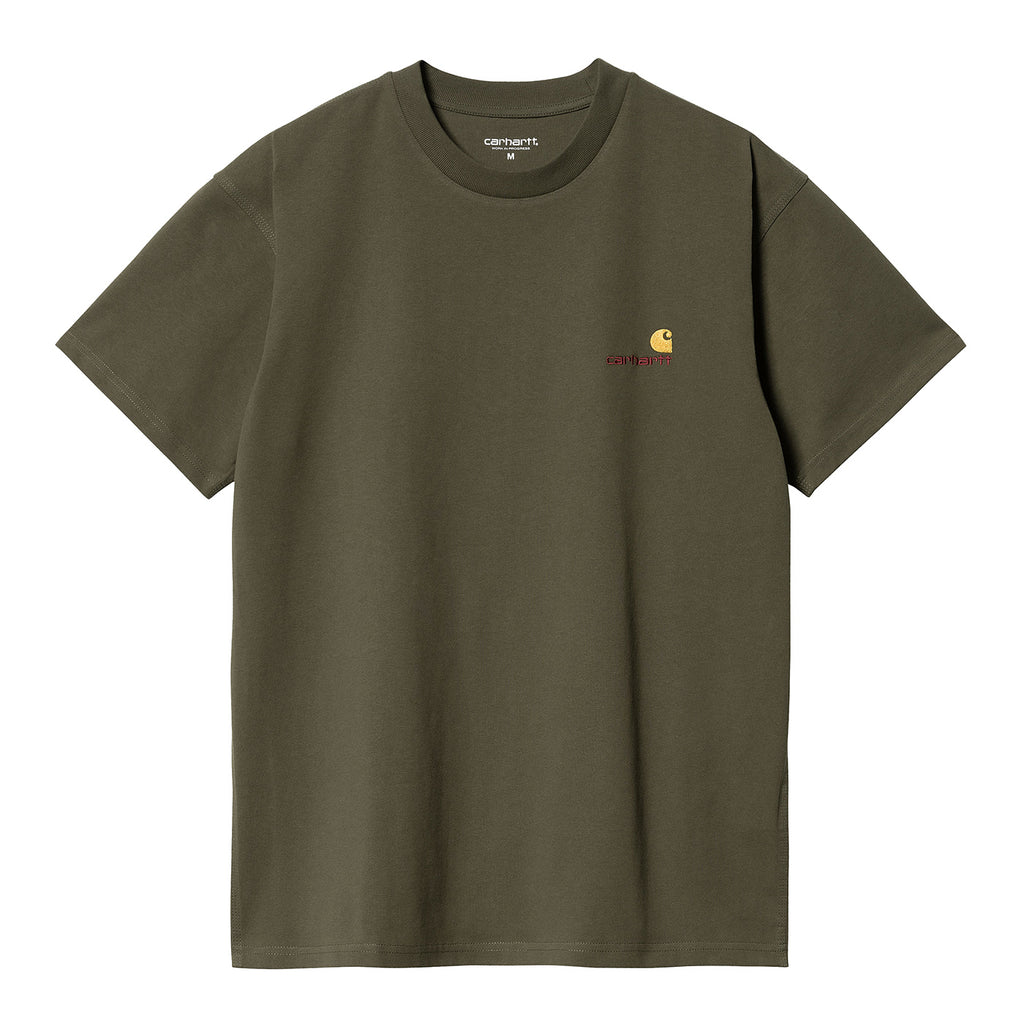 Carhartt WIP American Script T Shirt - Plant - front