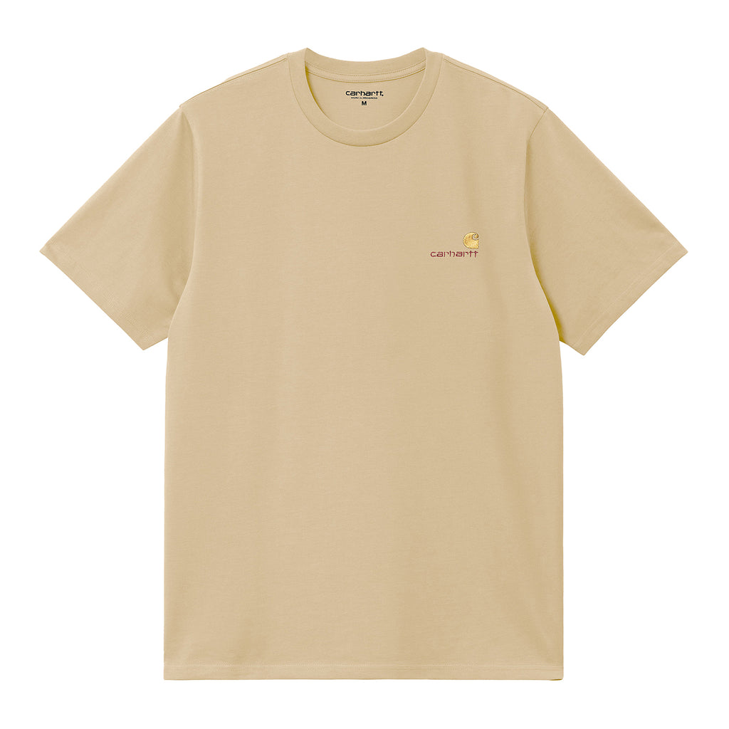 Carhartt WIP American Script T Shirt - Rattan - front