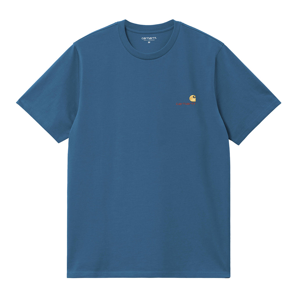 Carhartt WIP American Script T Shirt - Sodalite - front