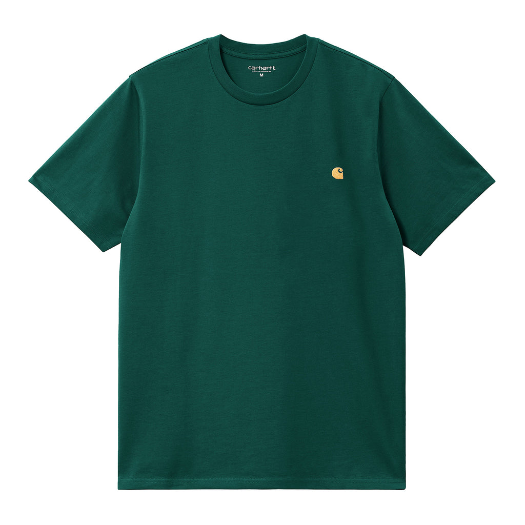 Carhartt WIP Chase T Shirt - Chervil / Gold - front