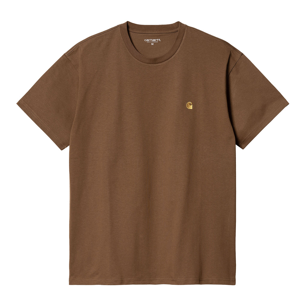 Carhartt WIP Chase T Shirt - Tamarind / Gold - front