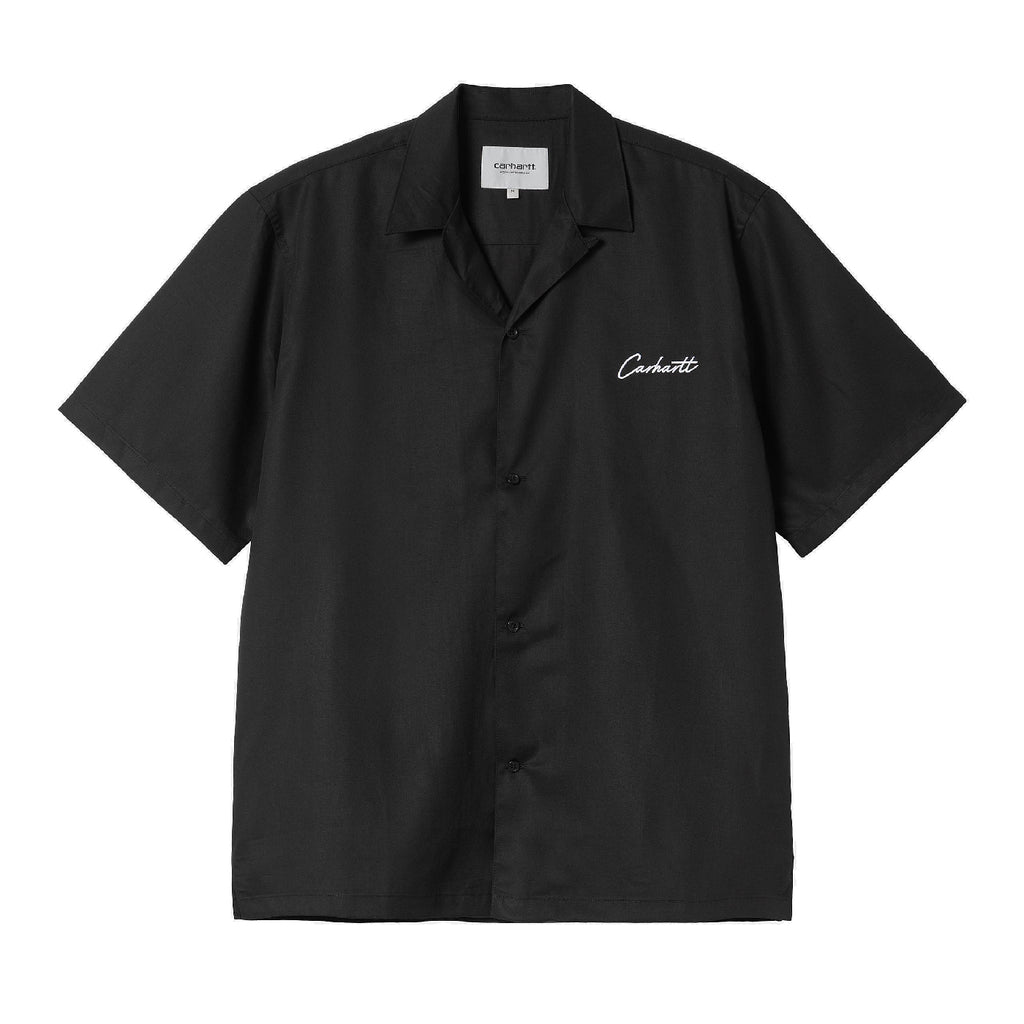 Carhartt WIP S/S Delray Shirt - Black / White - front