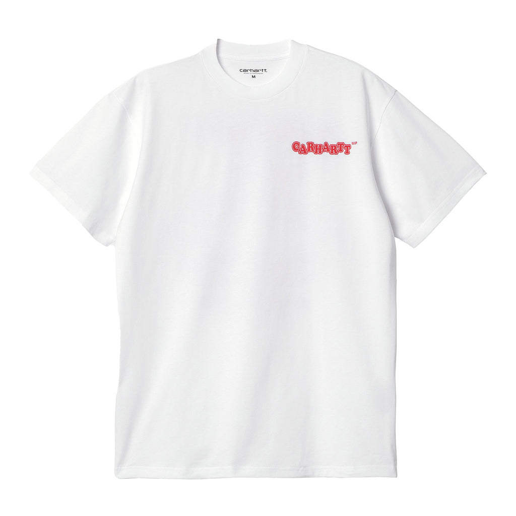 Carhartt WIP Fast Food T Shirt - White / Red - front