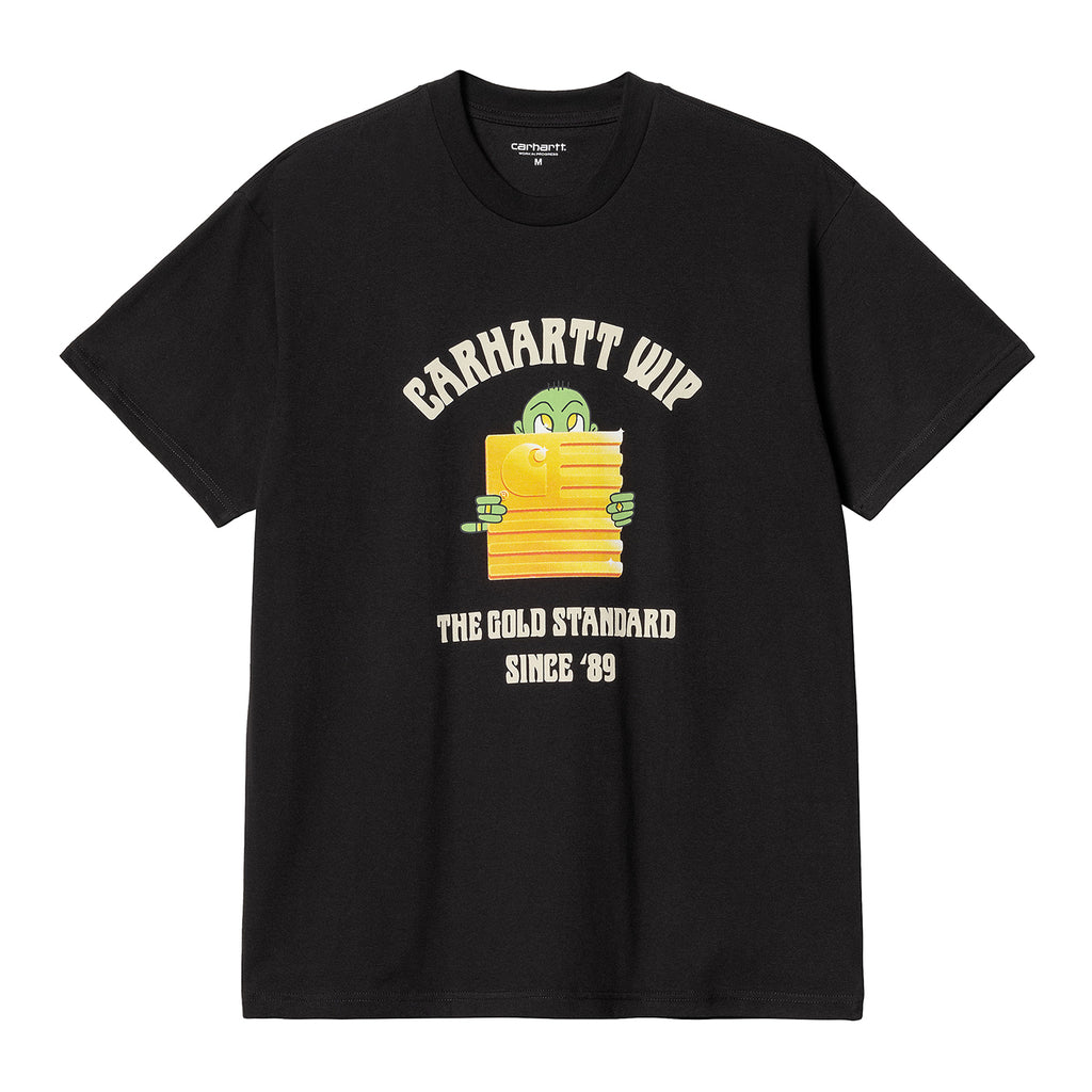 Carhartt WIP Gold Standard T Shirt - Black - front