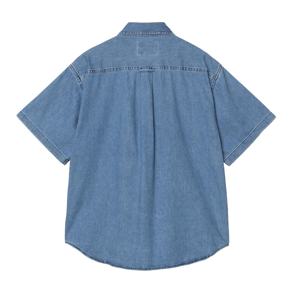 Carhartt WIP S/S Lucas Shirt - Blue stone washed - back
