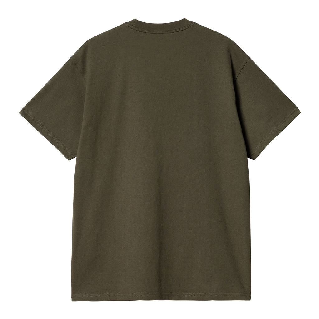 Carhartt WIP Script Embroidery T Shirt - Cypress / White - back