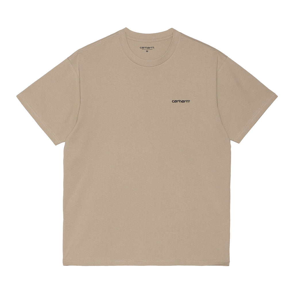 Carhartt WIP Script Embroidery T Shirt - Wall / Black - front