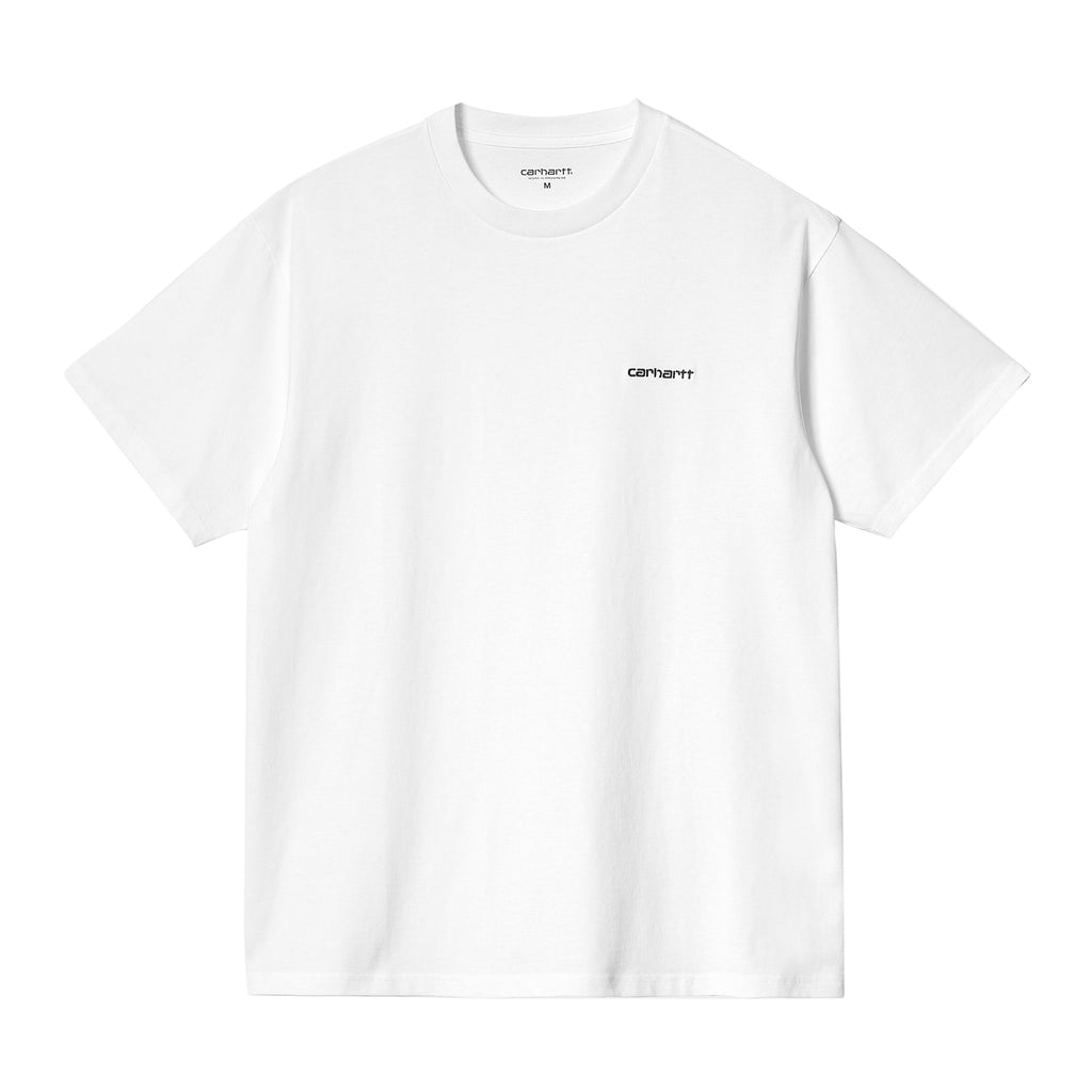 Script Embroidery T Shirt in White / Black by Carhartt | Bored of Southsea