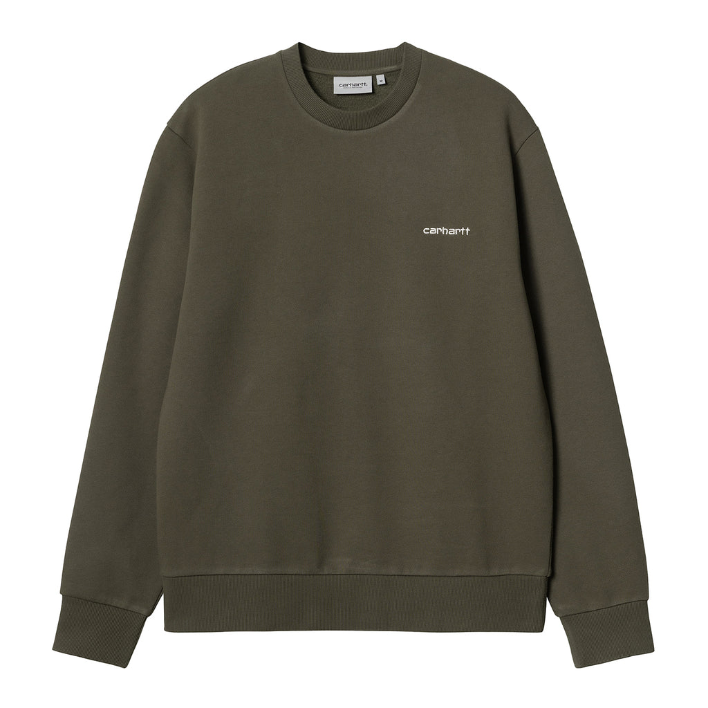 Carhartt WIP Script Embroidery Sweat - Cypress / White