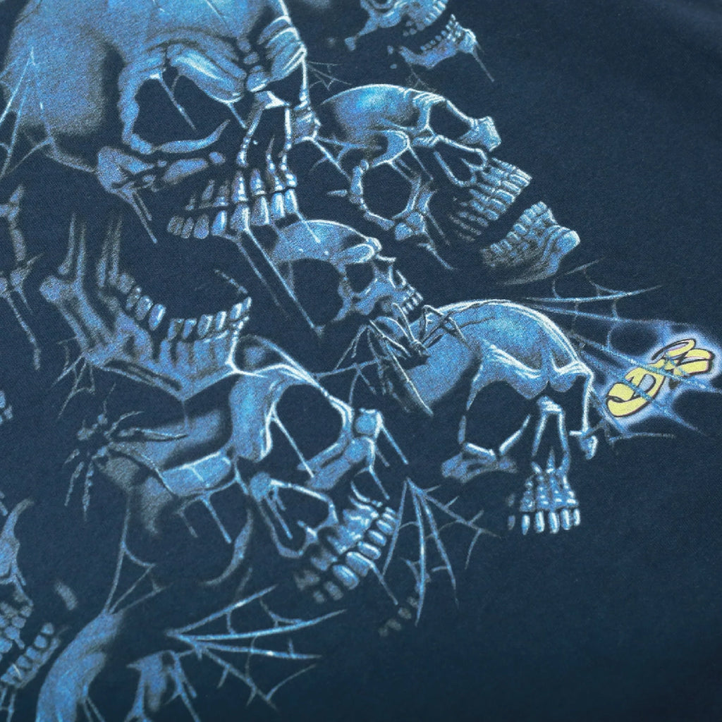Yardsale Crypt T Shirt - Navy - close up