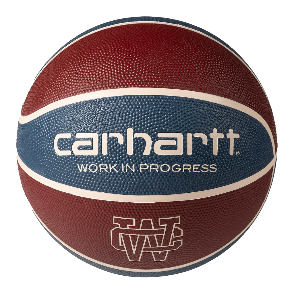 Carhartt WIP Spalding Basketball - Mulberry / Dusky Blue / Natural - front