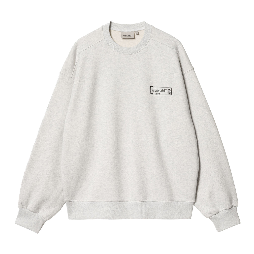Carhartt WIP Stamp Sweatshirt - Ash Heather / Black