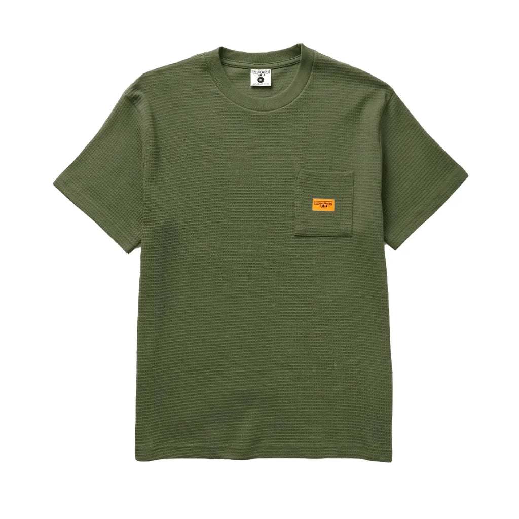 Service Works Waffle Pocket T shirt - Olive