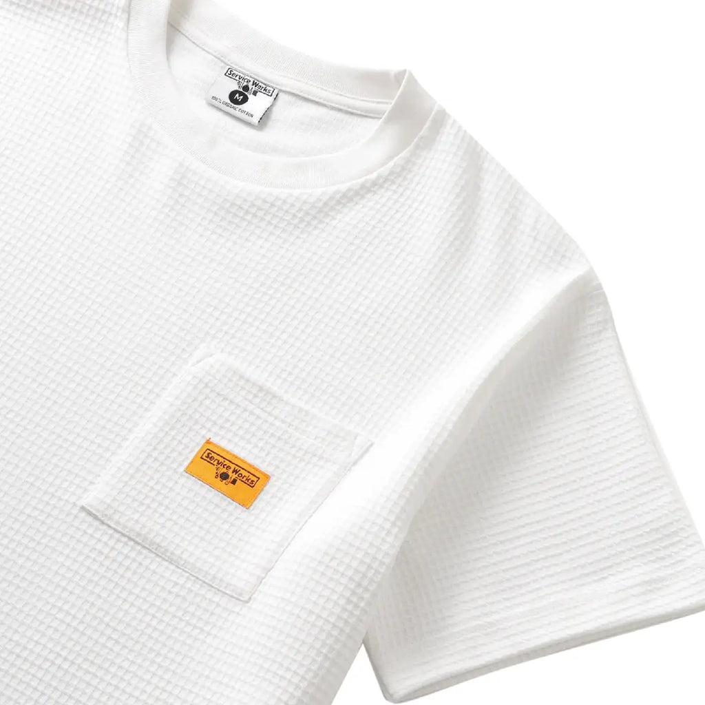Service Works Waffle Pocket T shirt - White