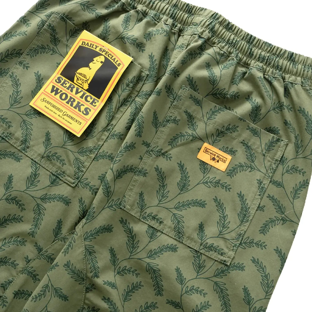 Service Works Branch Twill Chef Pant - Olive - pocket