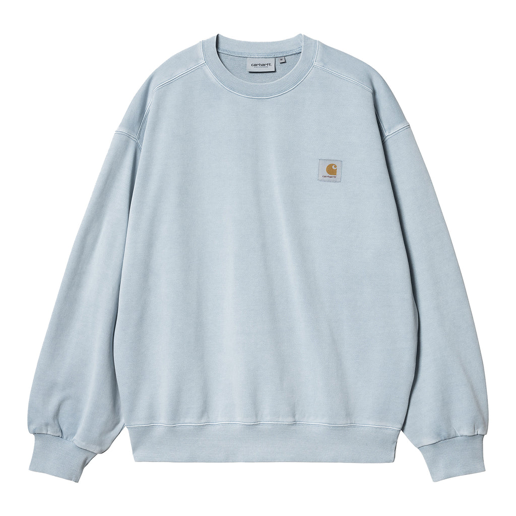 Carhartt WIP Vista Sweatshirt - Dusty Ice garment dyed - front
