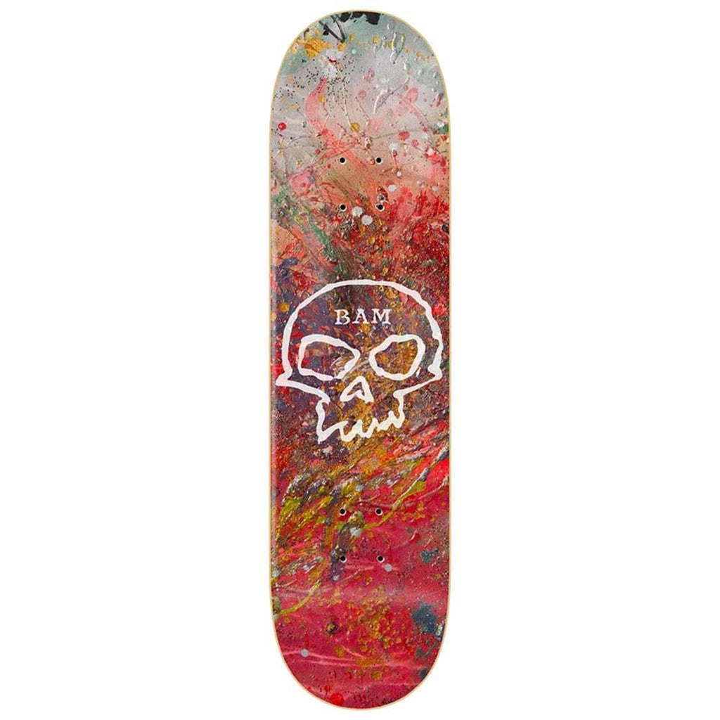 Zero Skateboards Bam Single Skull Red Skateboard Deck-8.25" - bottom