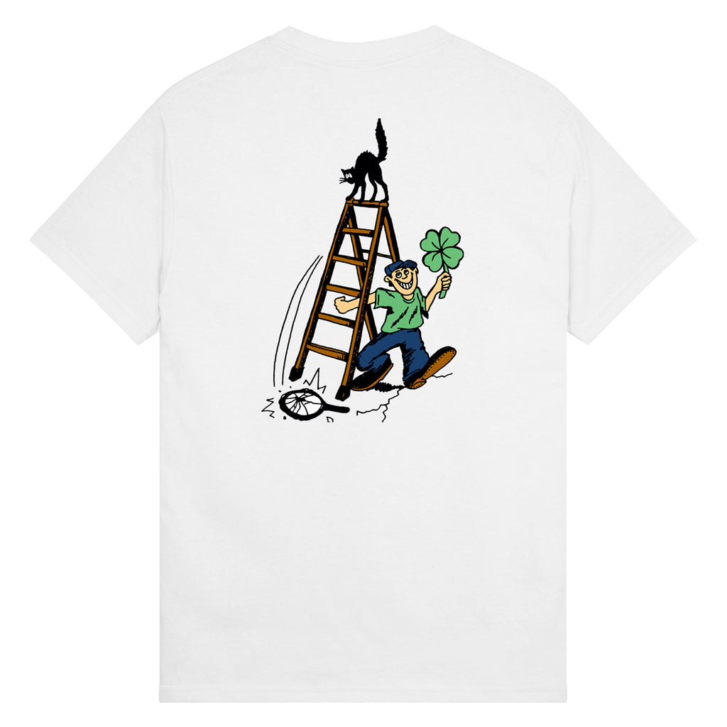 PassPort Dumb-Luck Ladder T Shirt - White - back