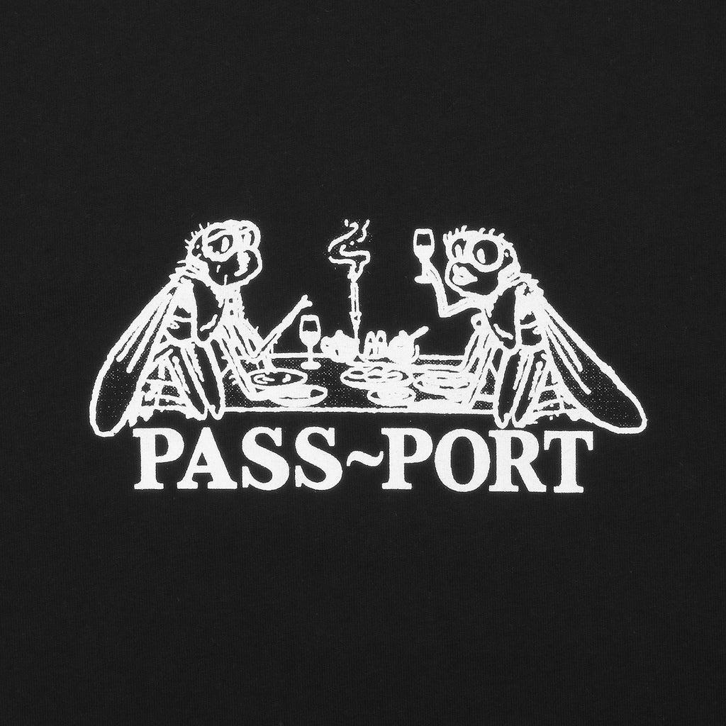 PassPort Leftovers T Shirt - Black - closeup
