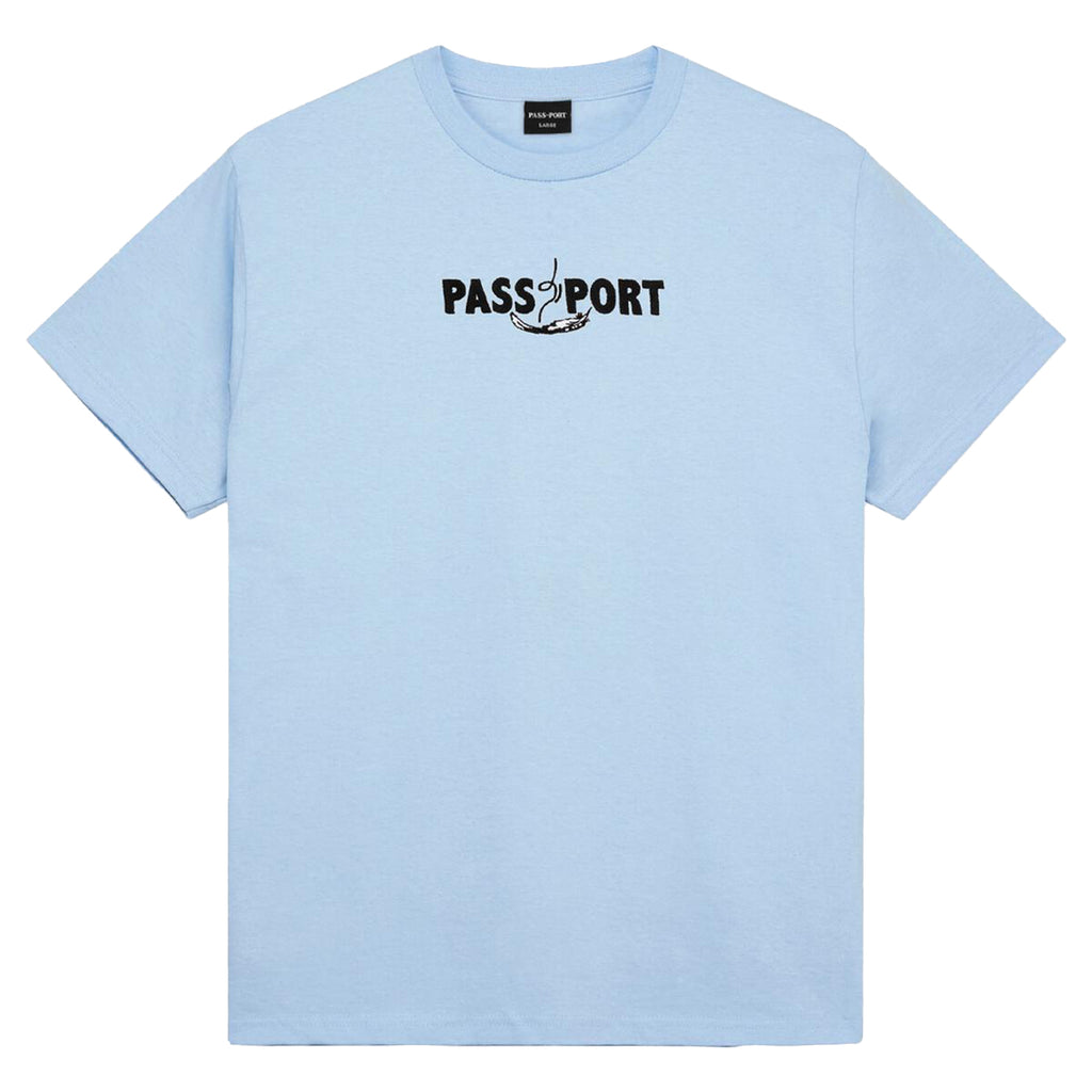 PASS~PORT Featherweight Embroidery T Shirt - Powder Blue