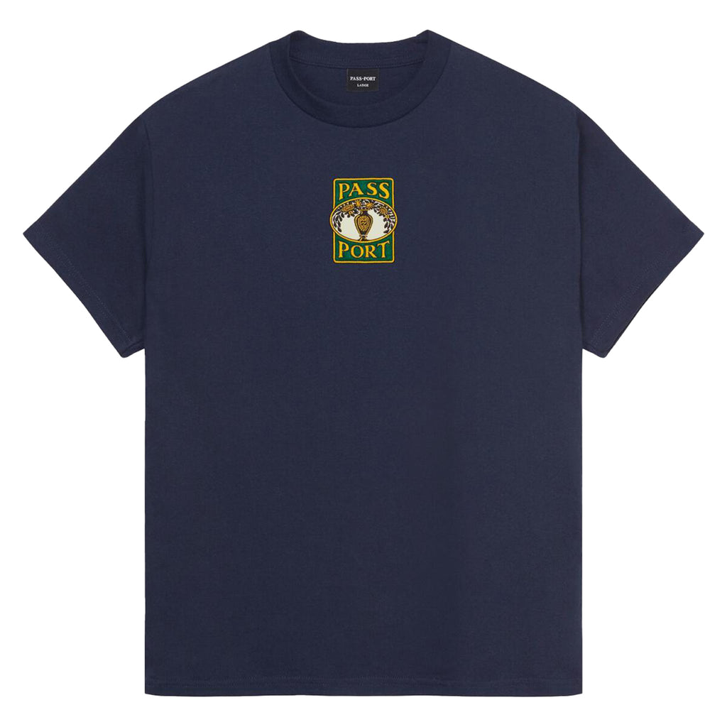 PASS~PORT Vase Embroidery T Shirt - Navy
