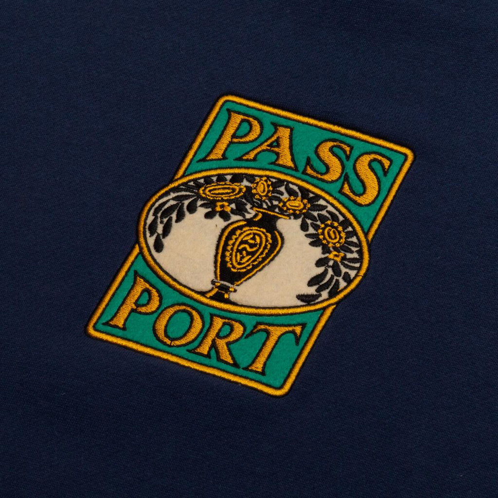 PASS~PORT Vase Embroidery T Shirt - Navy