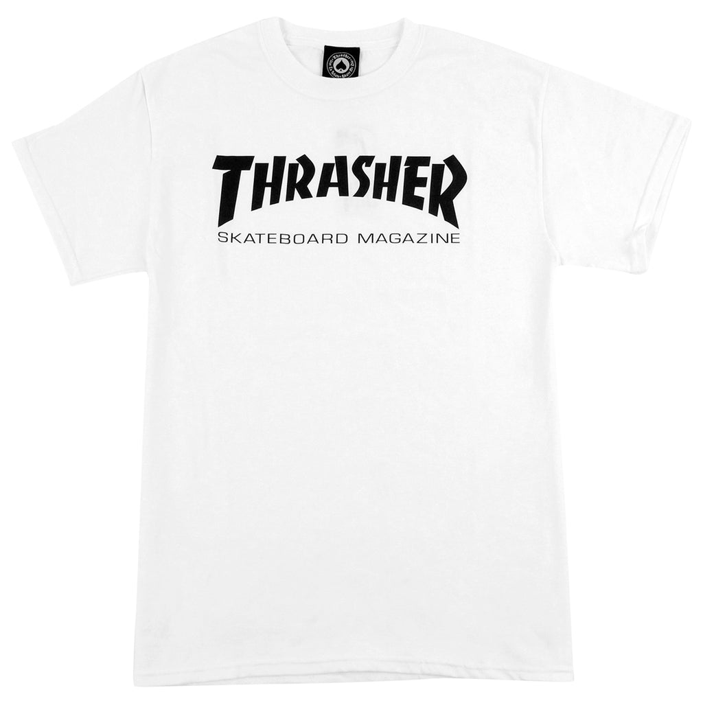 Thrasher Skate Mag Logo T Shirt in White 