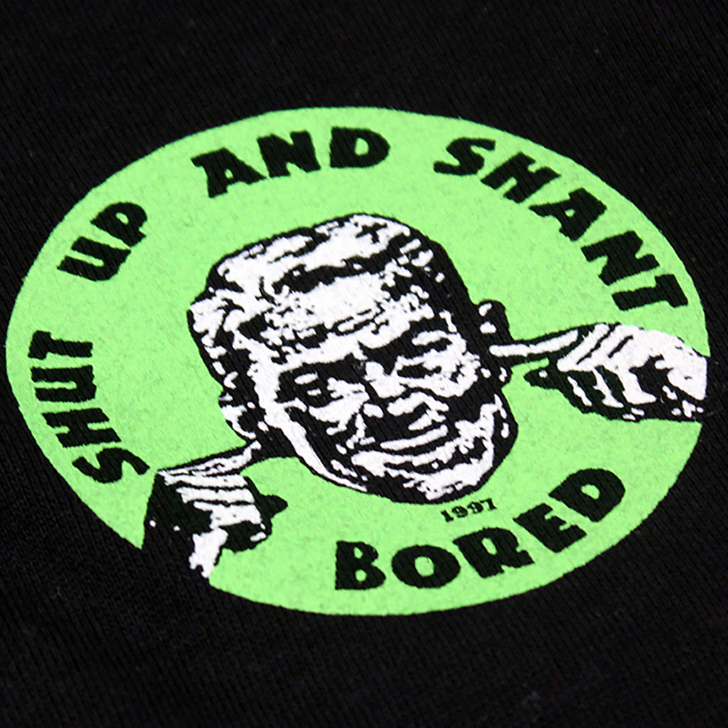Bored of Southsea Shut up and Shant Sweatshirt in Black - Back print