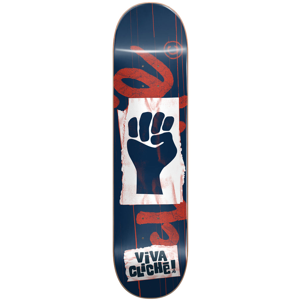 Cliche Skateboards Viva Cliche Skateboard Deck - Blue / Red