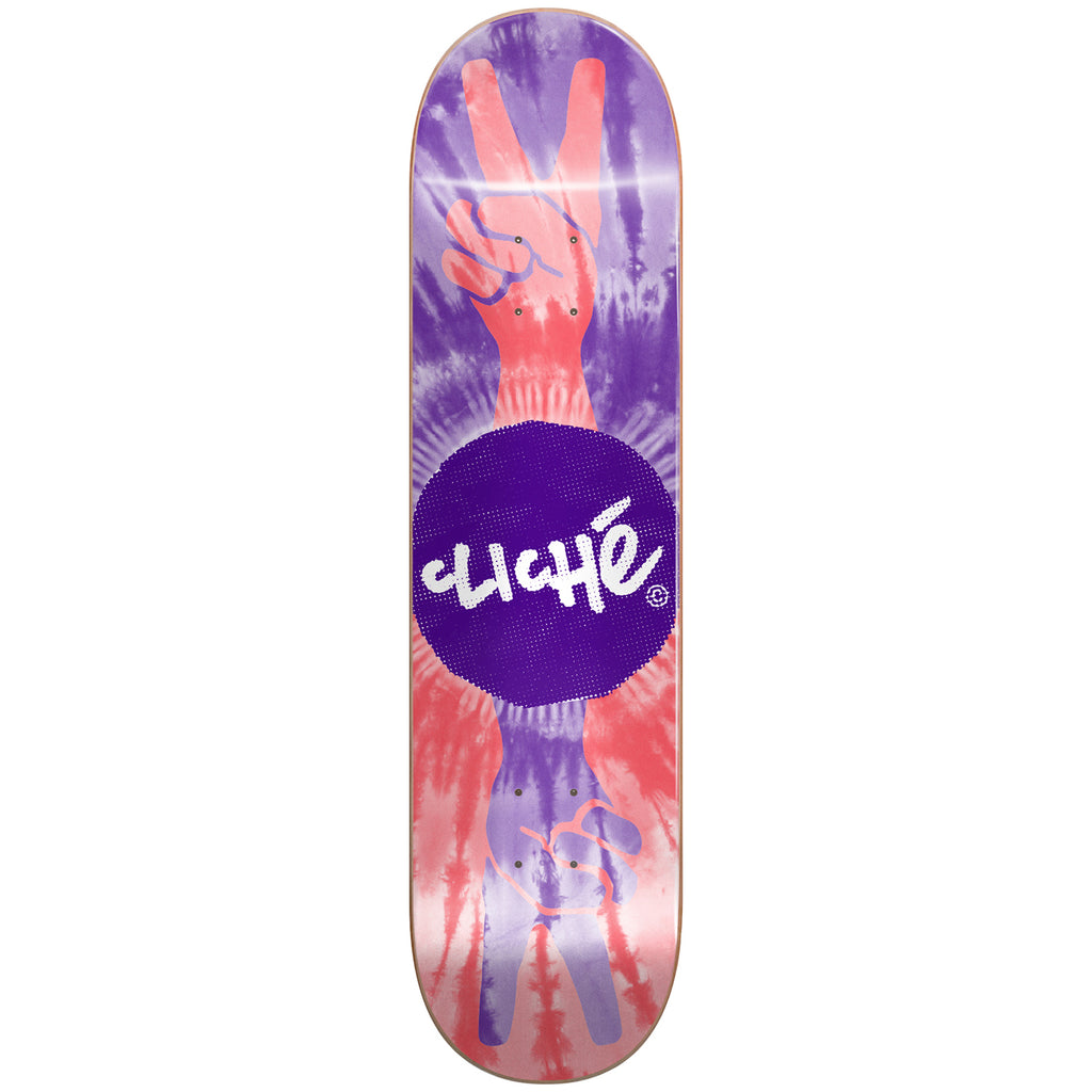 Cliche Skateboards Peace Skateboard Deck - Purple / Red