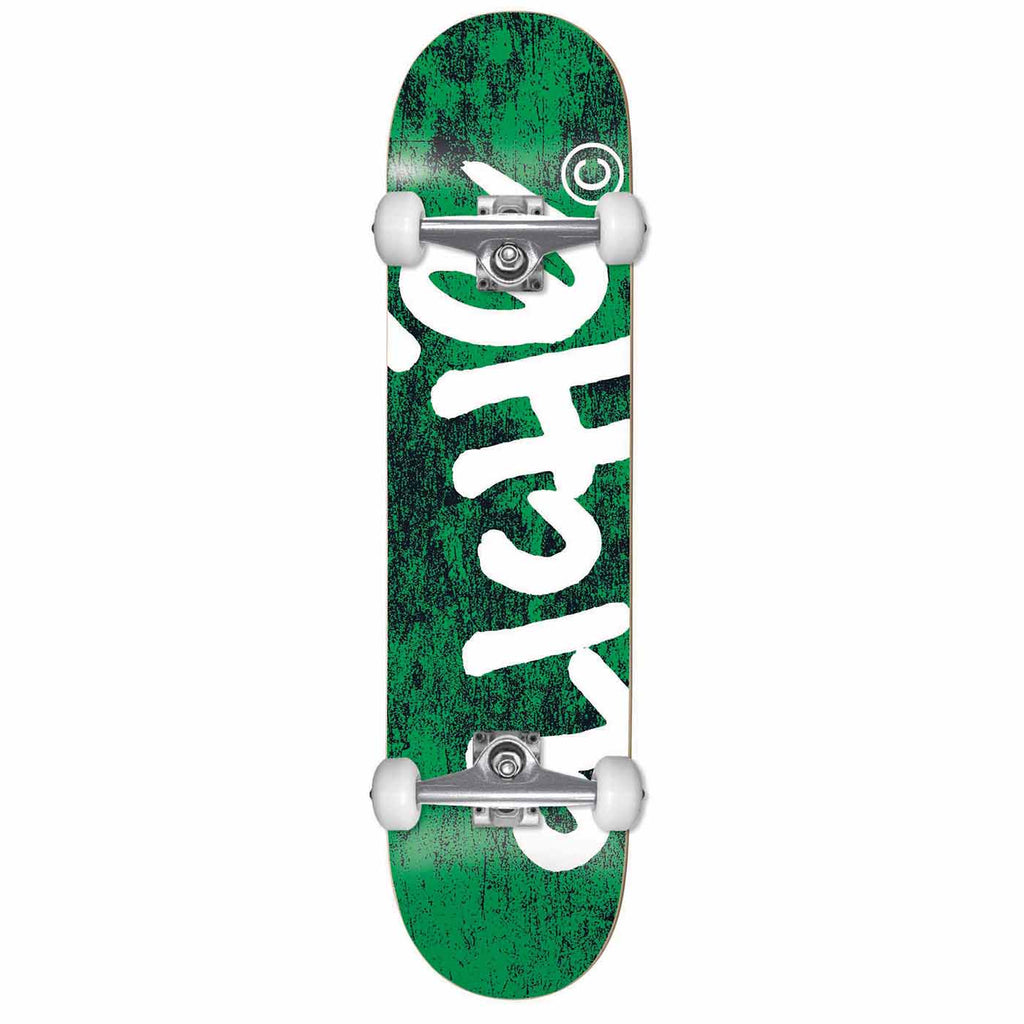 Cliche Skateboards Handwritten Green Complete Skateboard in 8.25"