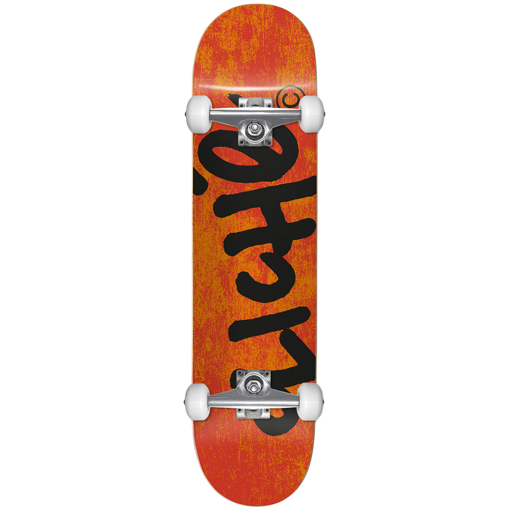 Cliche Skateboards Handwritten Youth Orange / Black Complete Skateboard - 7.375"
