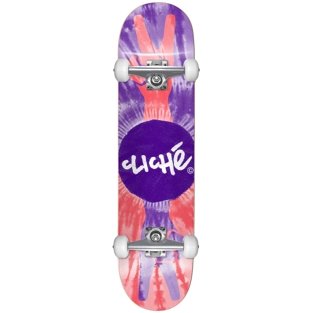 Cliche Skateboards Peace Purple / Red  Complete Skateboard - 8"