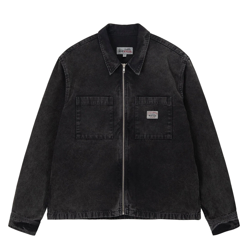 Stussy Washed Canvas Work Shirt - Black