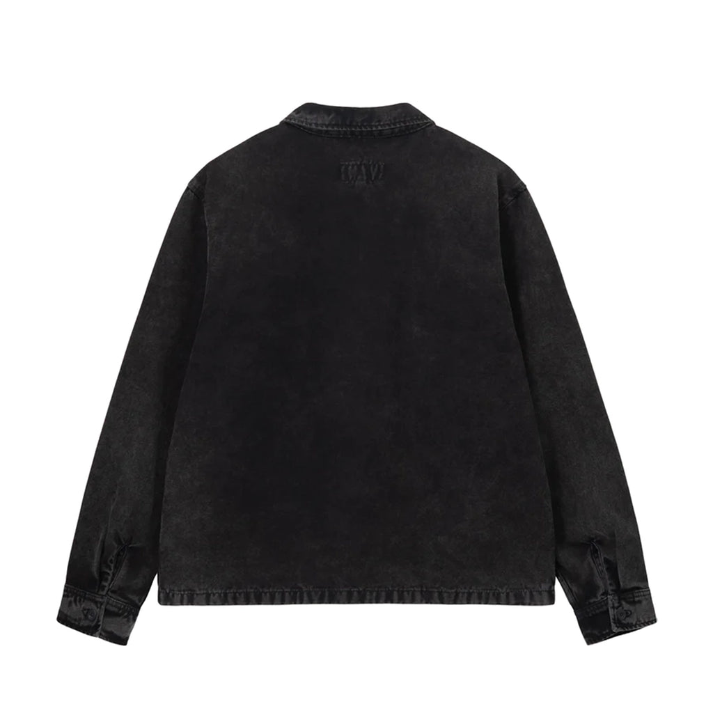Stussy Washed Canvas Zip Shirt - Black