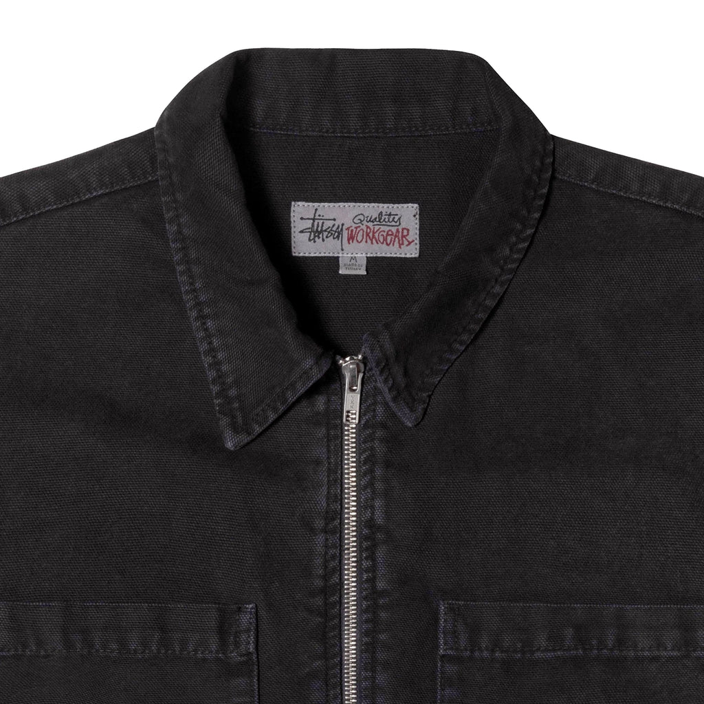 Stussy Washed Canvas Work Shirt - Black