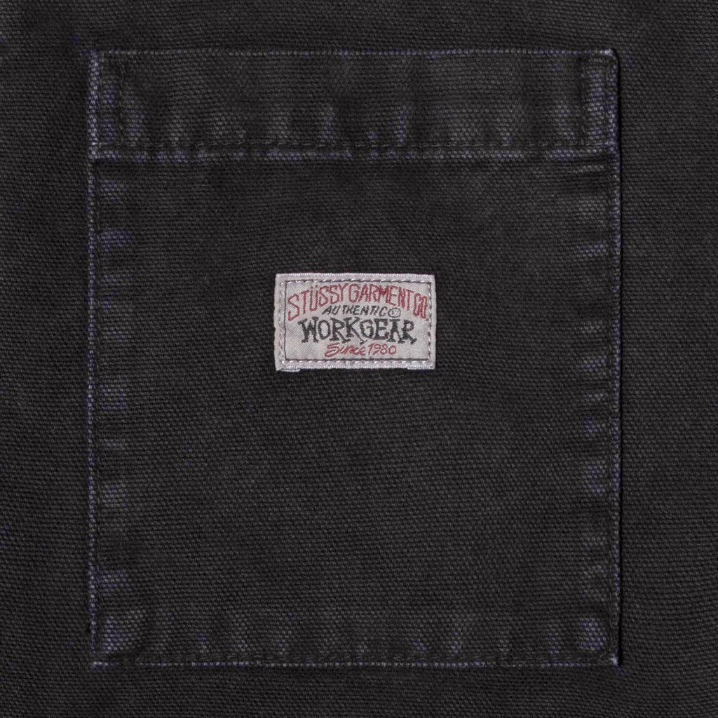 Stussy Washed Canvas Work Shirt - Black