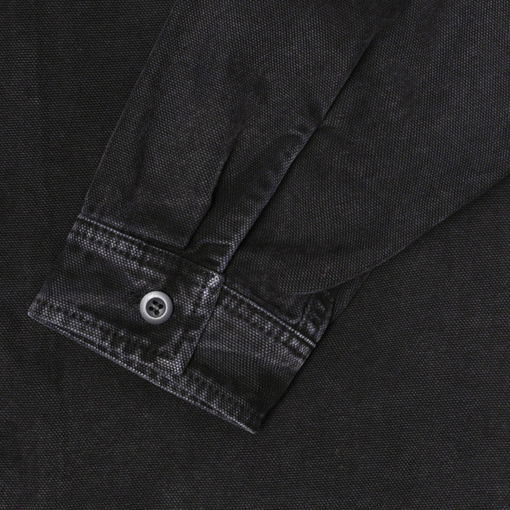 Stussy Washed Canvas Zip Shirt - Black