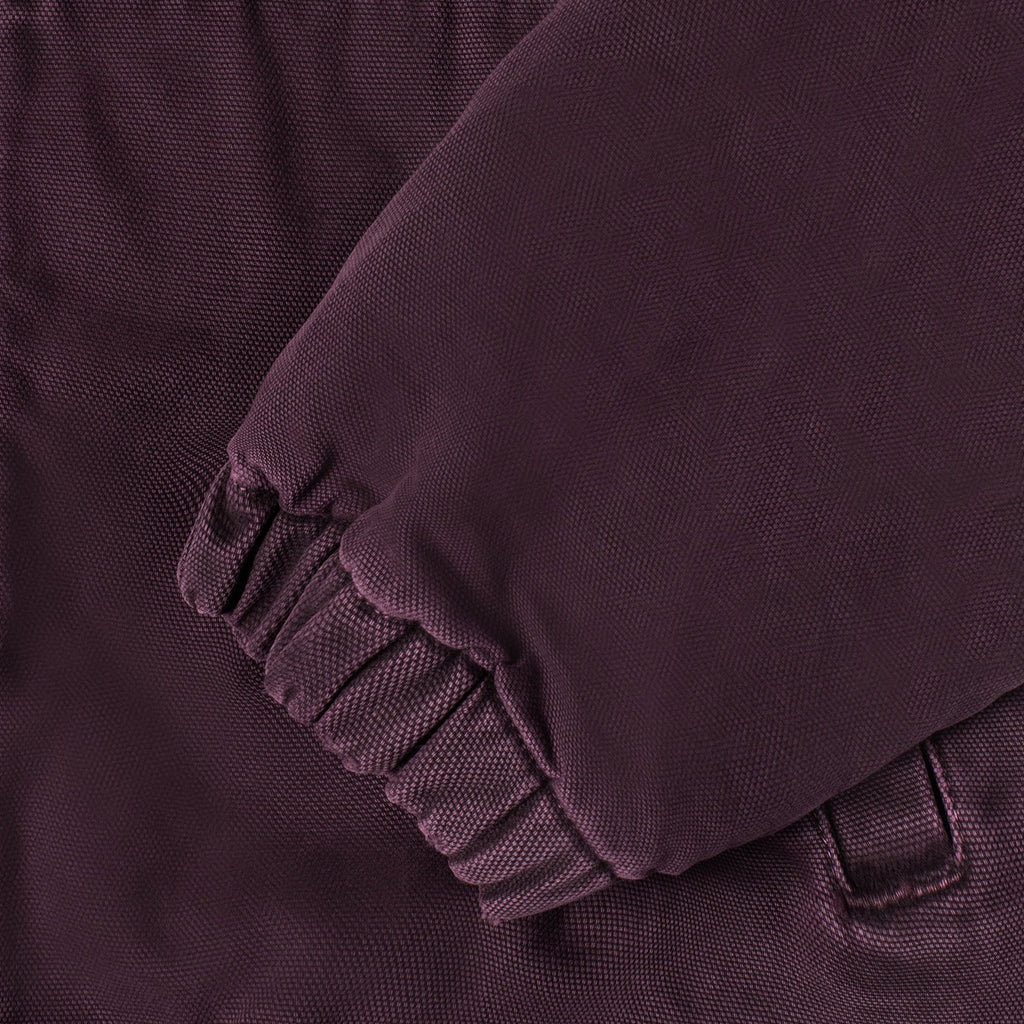 Stussy Canvas Insulated Work Jacket - Purple - cuff