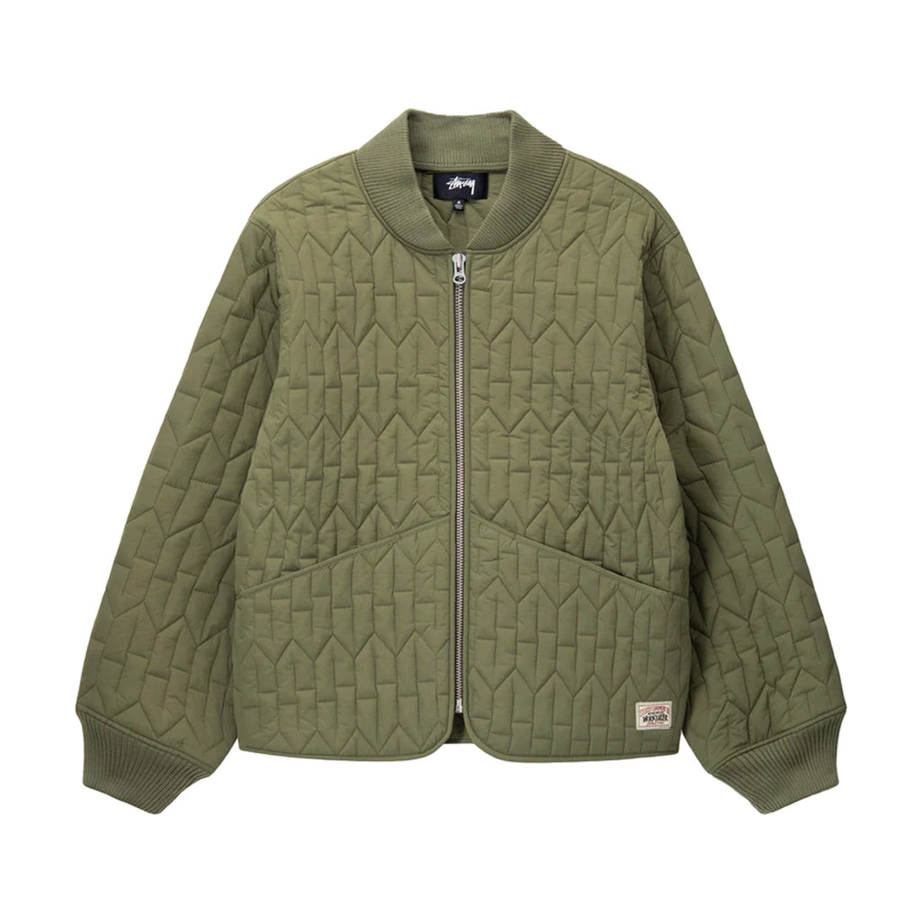 Stussy 'S' Quilted Liner Jacket - Olive