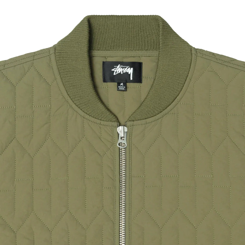 Stussy 'S' Quilted Liner Jacket - Olive